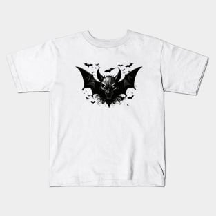 black bat night Kids T-Shirt
